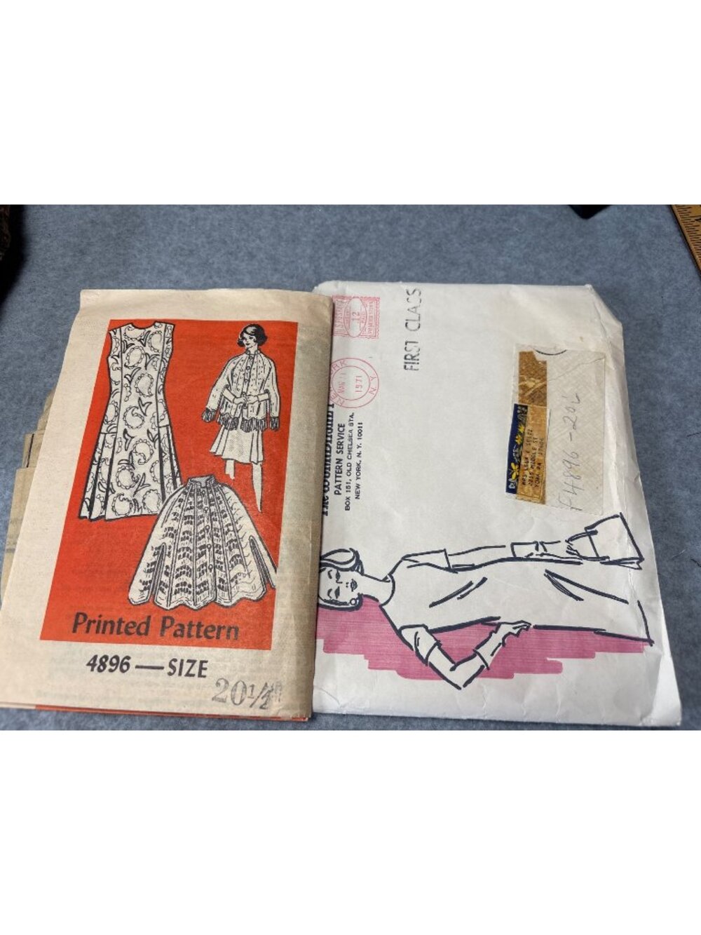 Vintage Sewing Pattern 4896 Dress & Jacket Ensemble Size 20 1/2